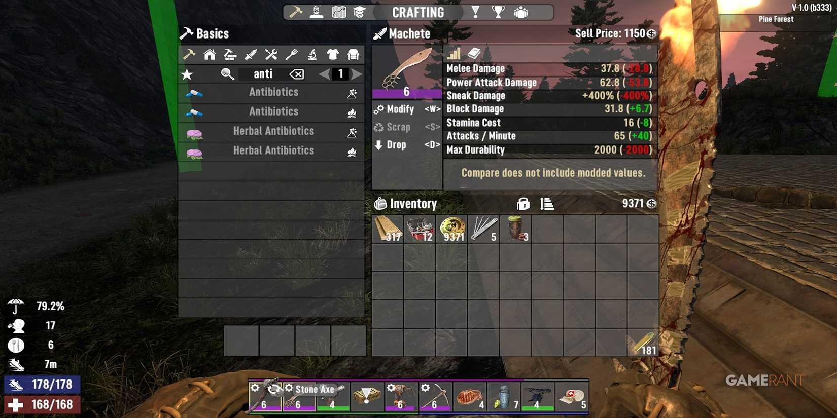 A Level 6 Machete In 7 Days To Die