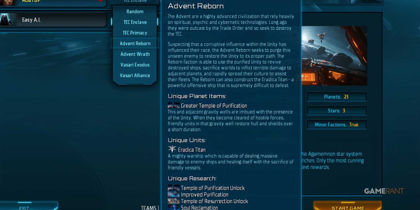 Advent Reborn Is A PLayable Faction In Sins Of A Solar Empire 2