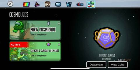 Among Us and Critical Role Cosmicube Menu