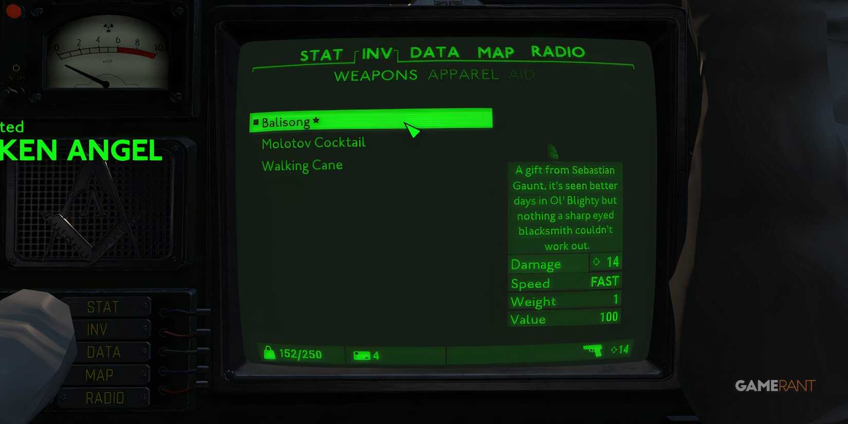 Balisong Is A Good Early Game Weapon In Fallout London