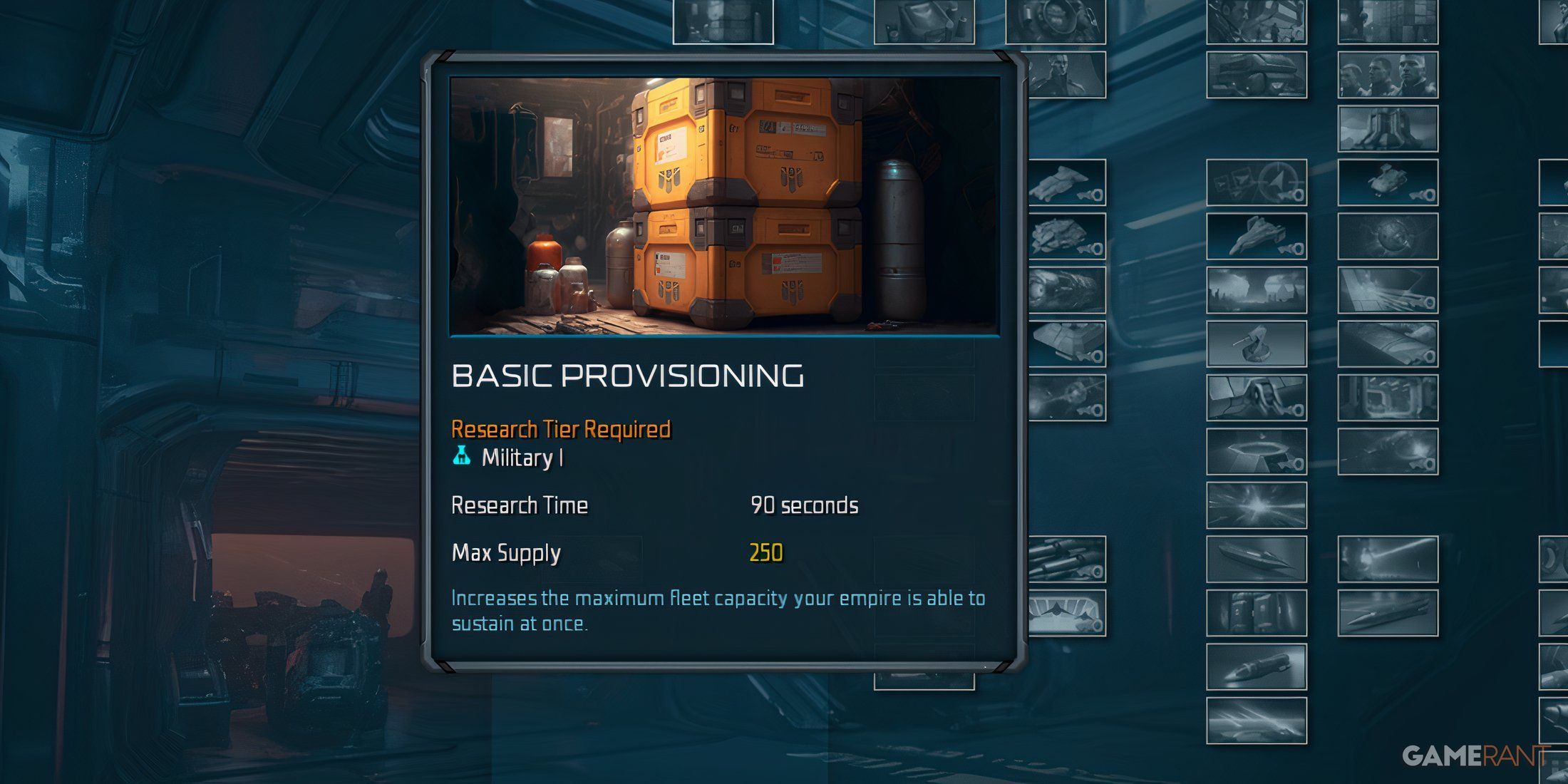 Basic Provisioning Is Imporant Research In Sins Of A Solar Empire 2