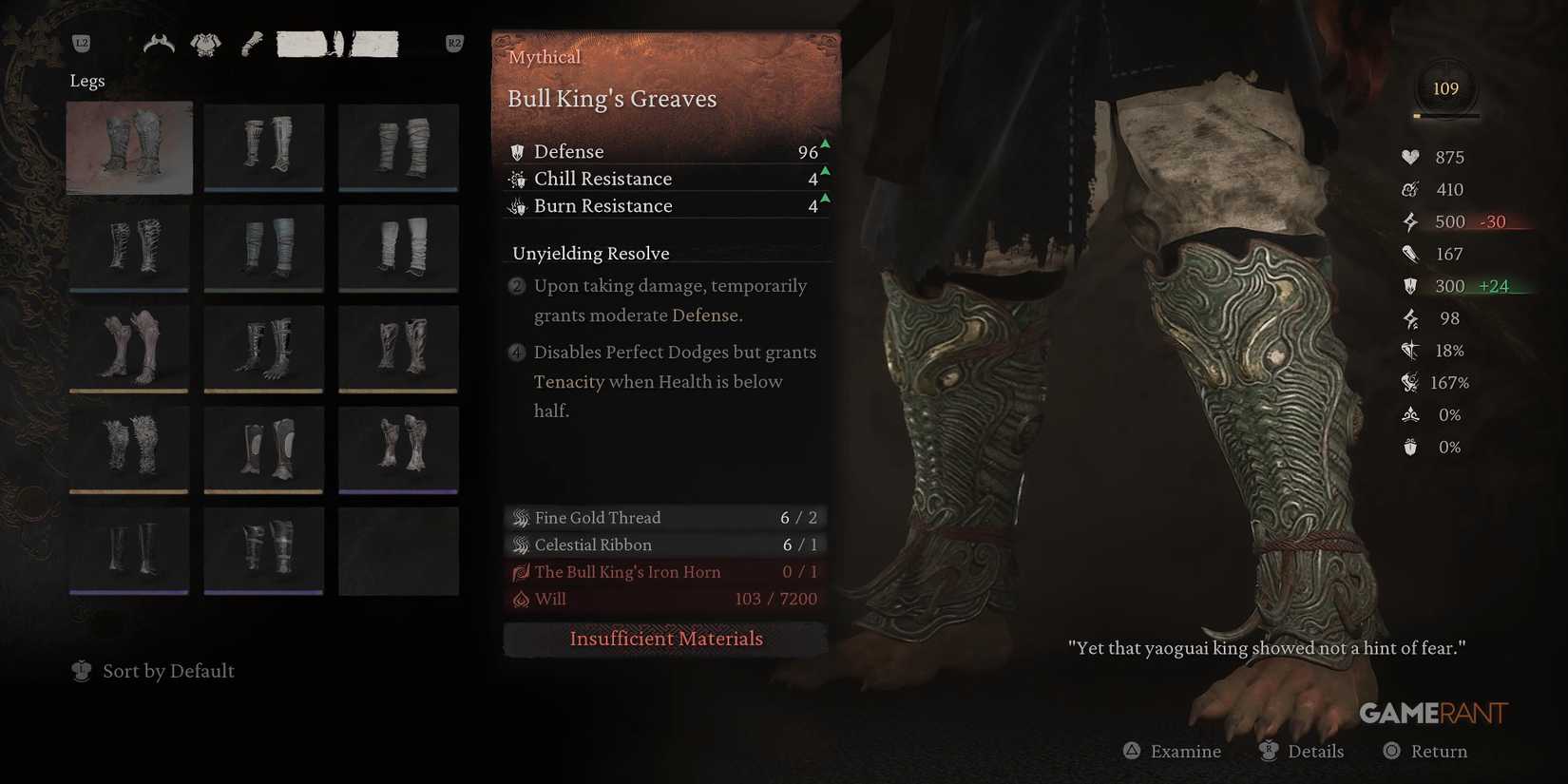 Black Myth Wukong Bull King's Greaves