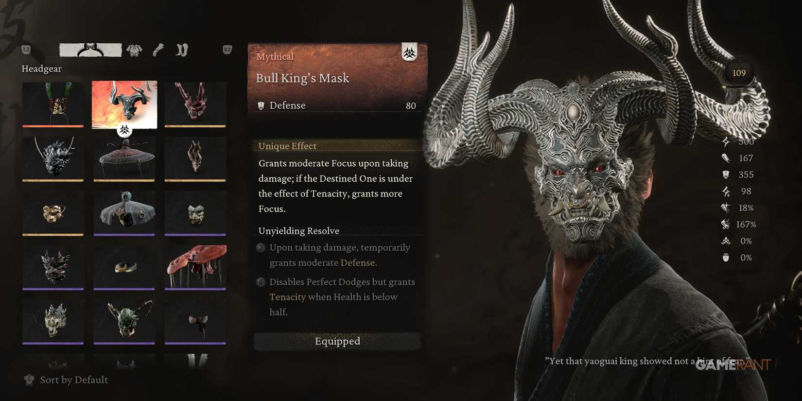 Black Myth Wukong Bull King's Mask