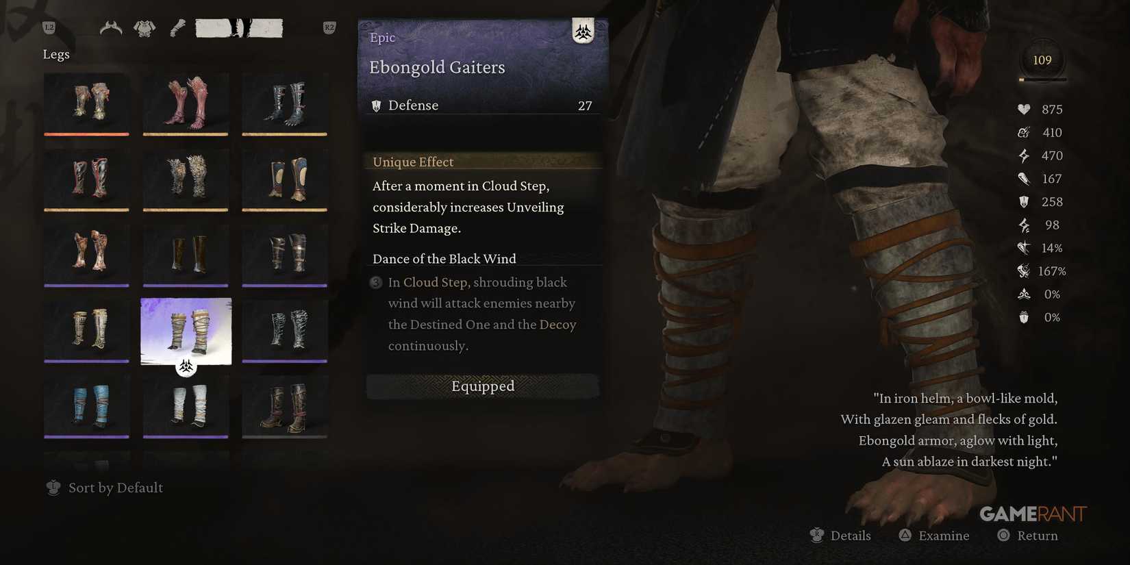 Black Myth Wukong Ebongold Gaiters