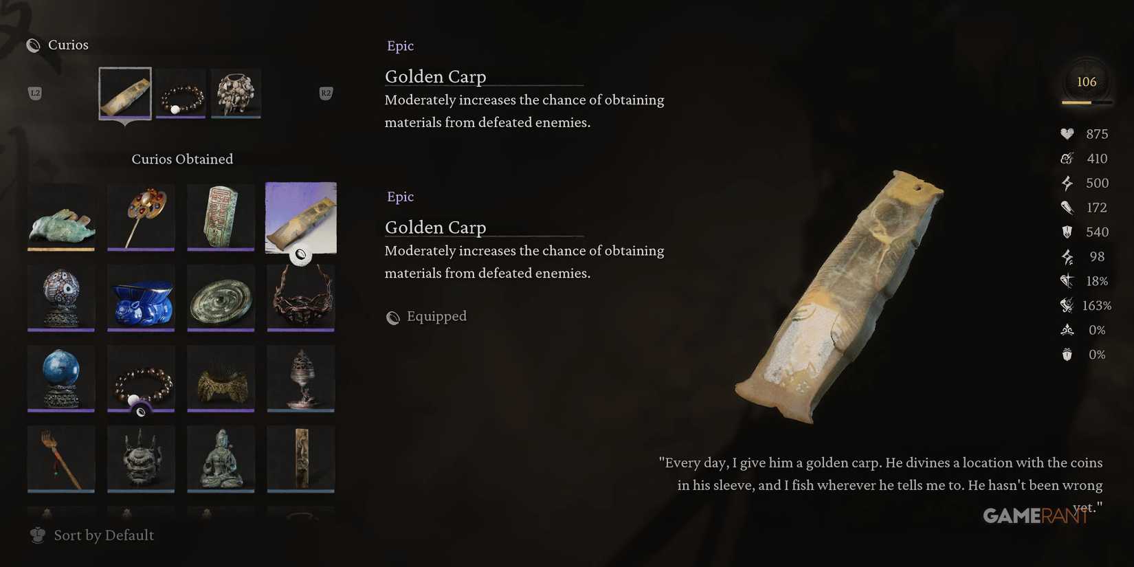 Black Myth Wukong Golden Carp Curios