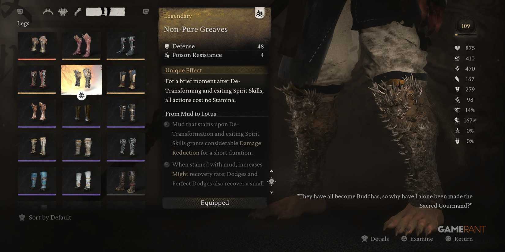 Black Myth Wukong Non-Pure Greaves