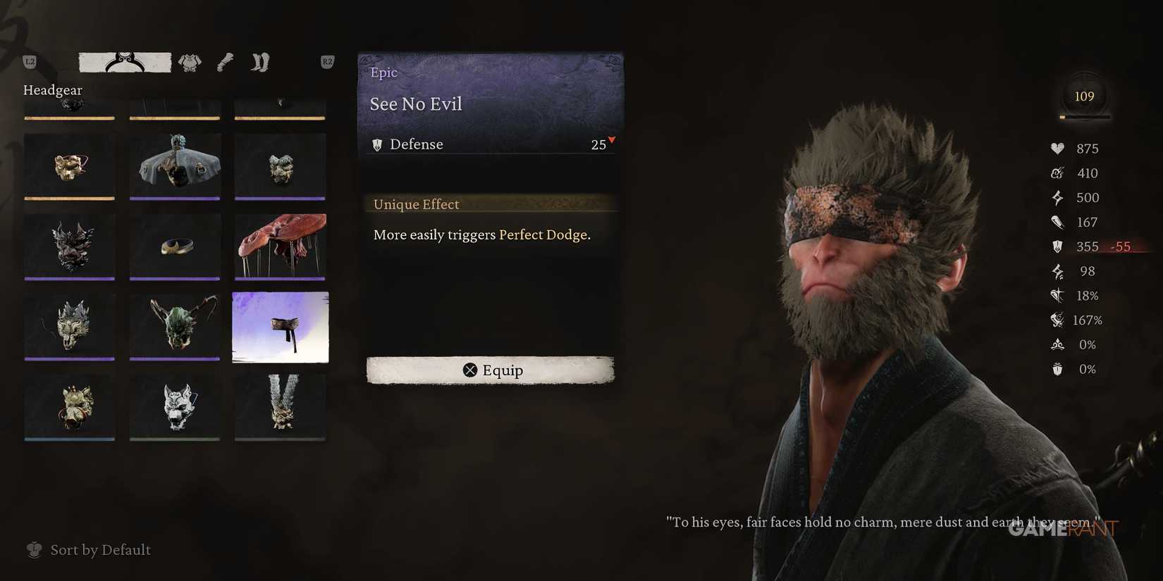 Black Myth Wukong See No Evil Headgear