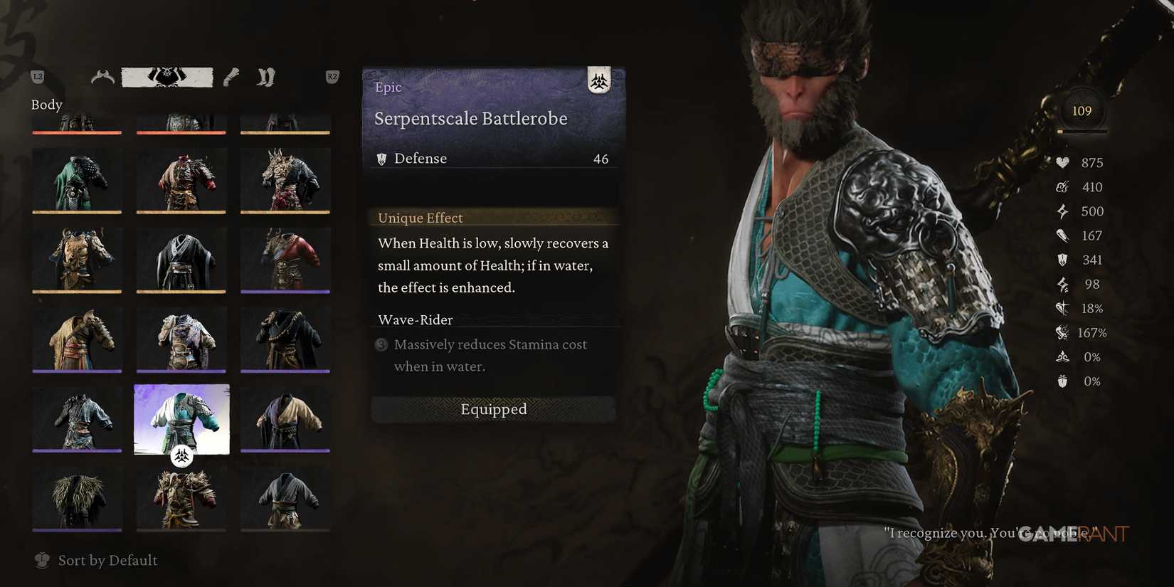 Black Myth Wukong Serpentscale Battlerobe