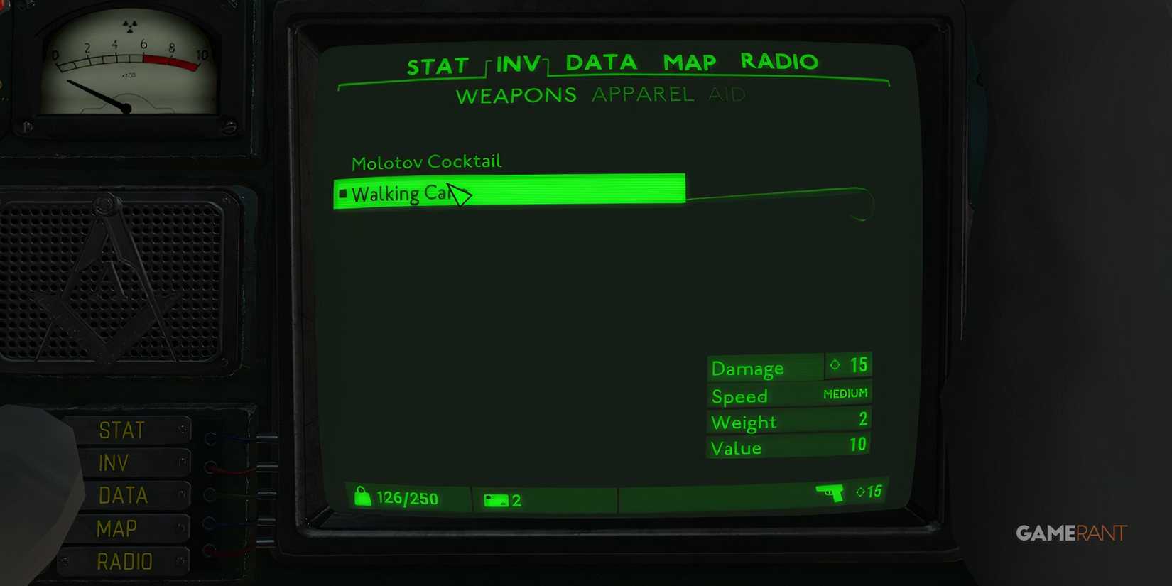 Cane Is A Good Early Game Weapon In Fallout London