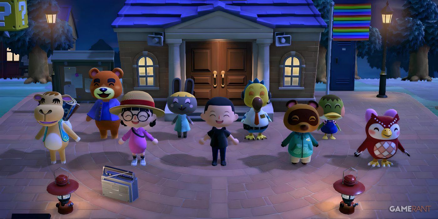 Community Stretch with various Animal Crossing villagers