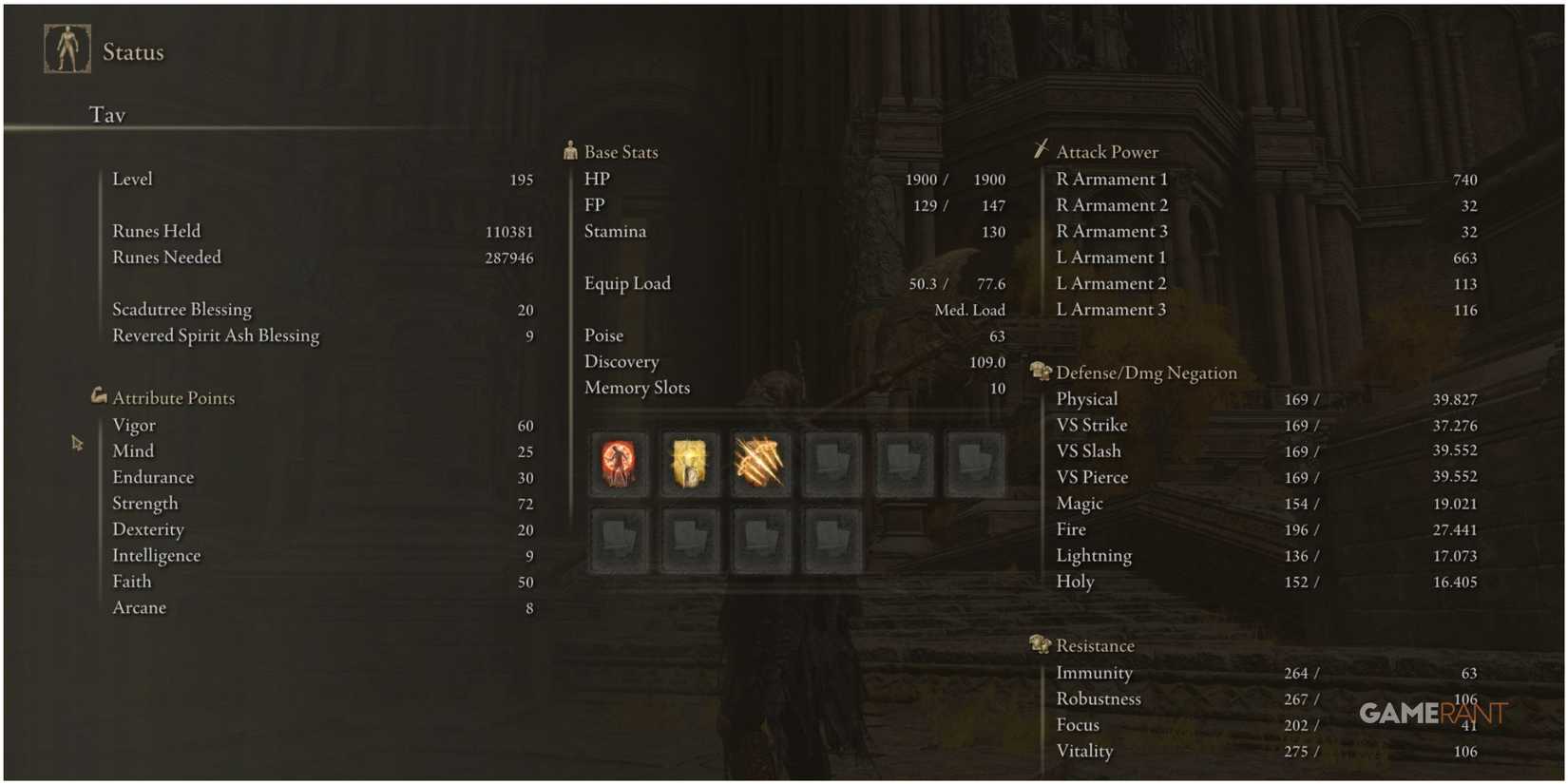 Elden Ring - Shadow of the Erdtree - Death Knight Build Character Attribute