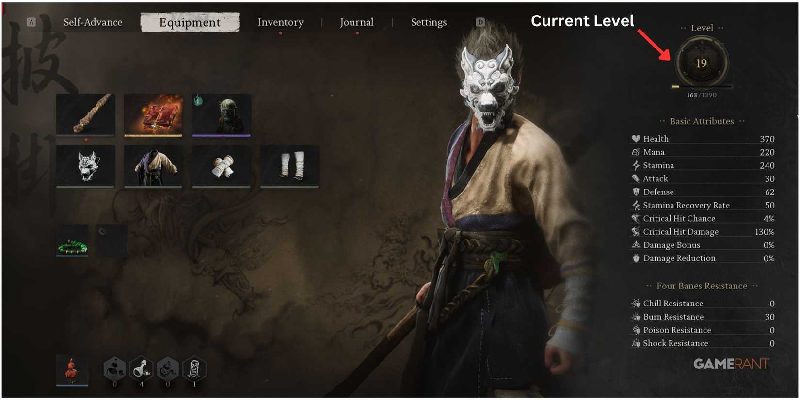 Black Myth Wukong - Character Level