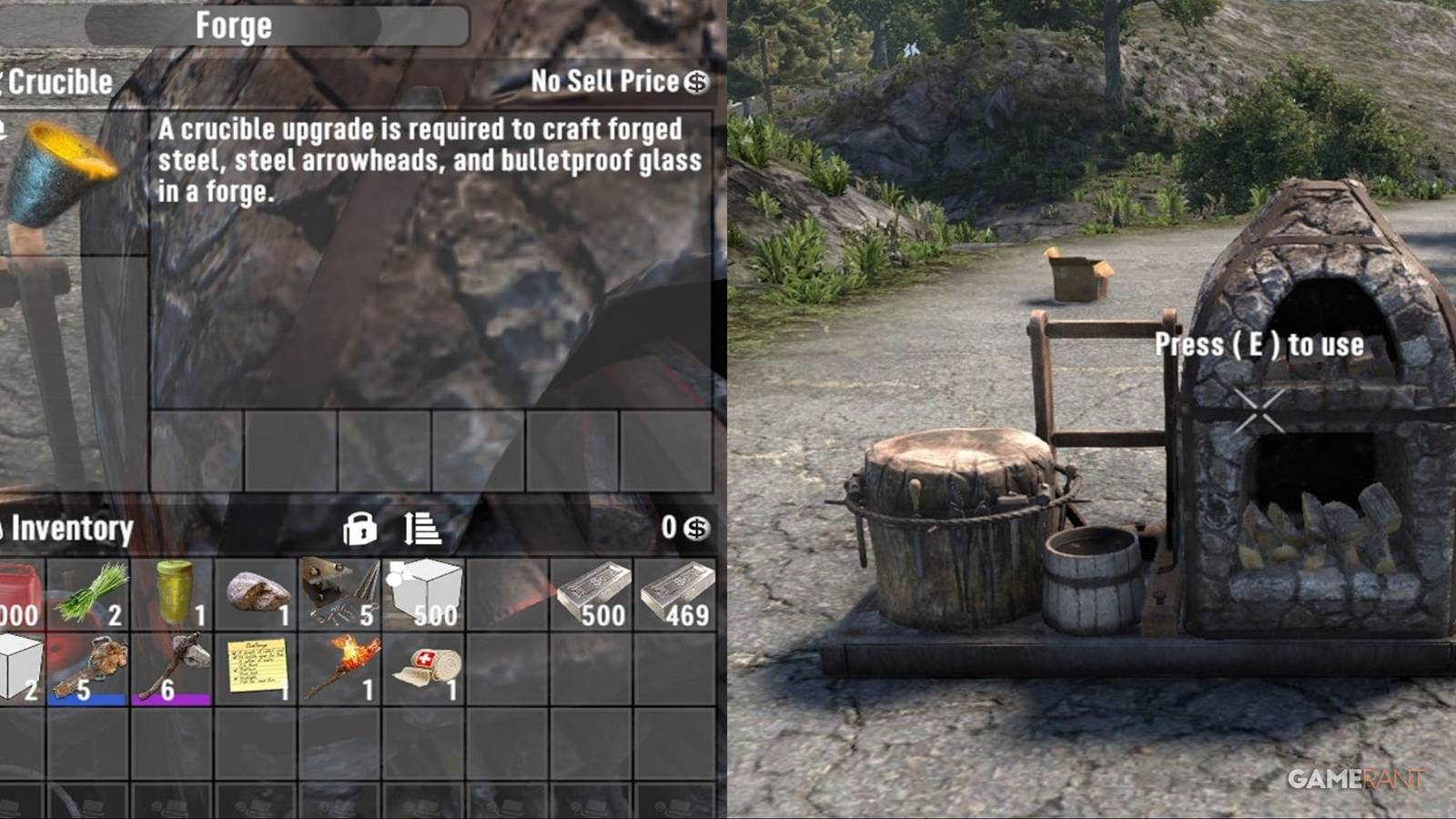 Crafting Forged Steel in 7 Days To Die