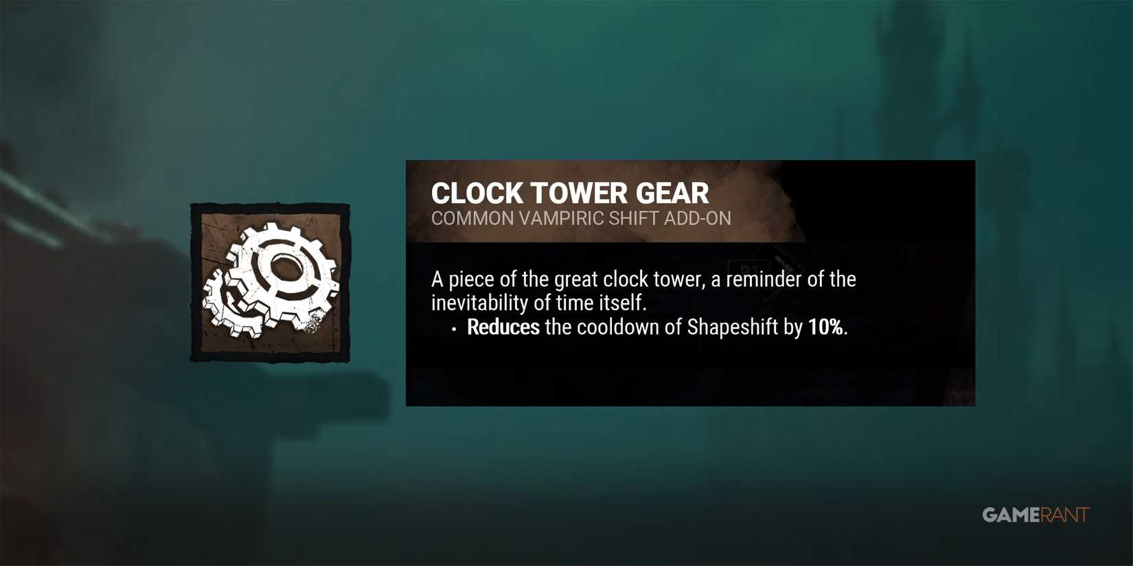 dead by daylight the dark lord clock tower gear add-on