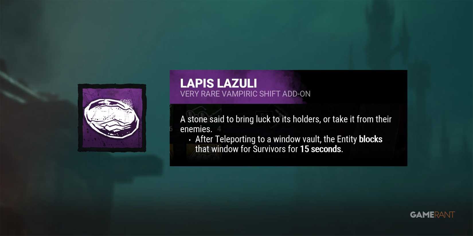 dead by daylight the dark lord lapis lazuli add-on