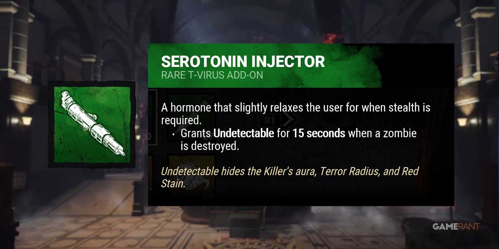 dead by daylight the nemesis serotonin injector addon