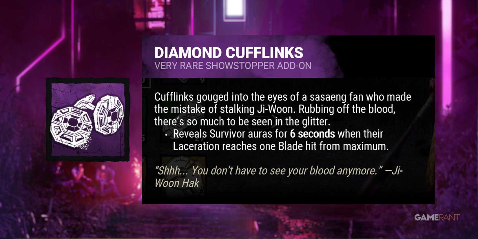 dead by daylight the trickster diamond cufflinks addon