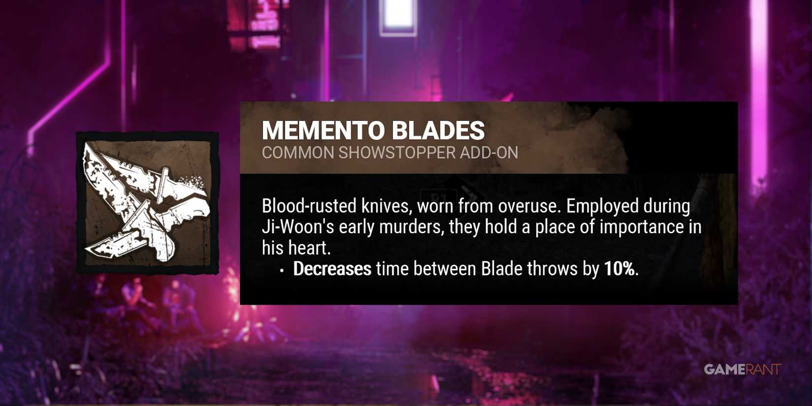 dead by daylight the trickster memento blades addon