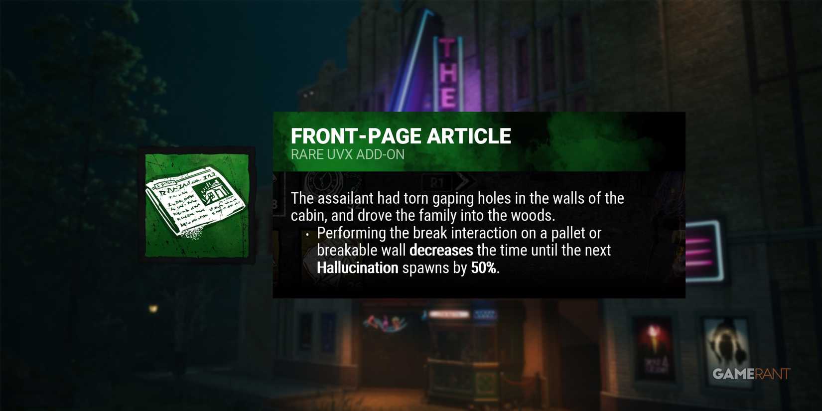 dead by daylight the unknown front page article add-on