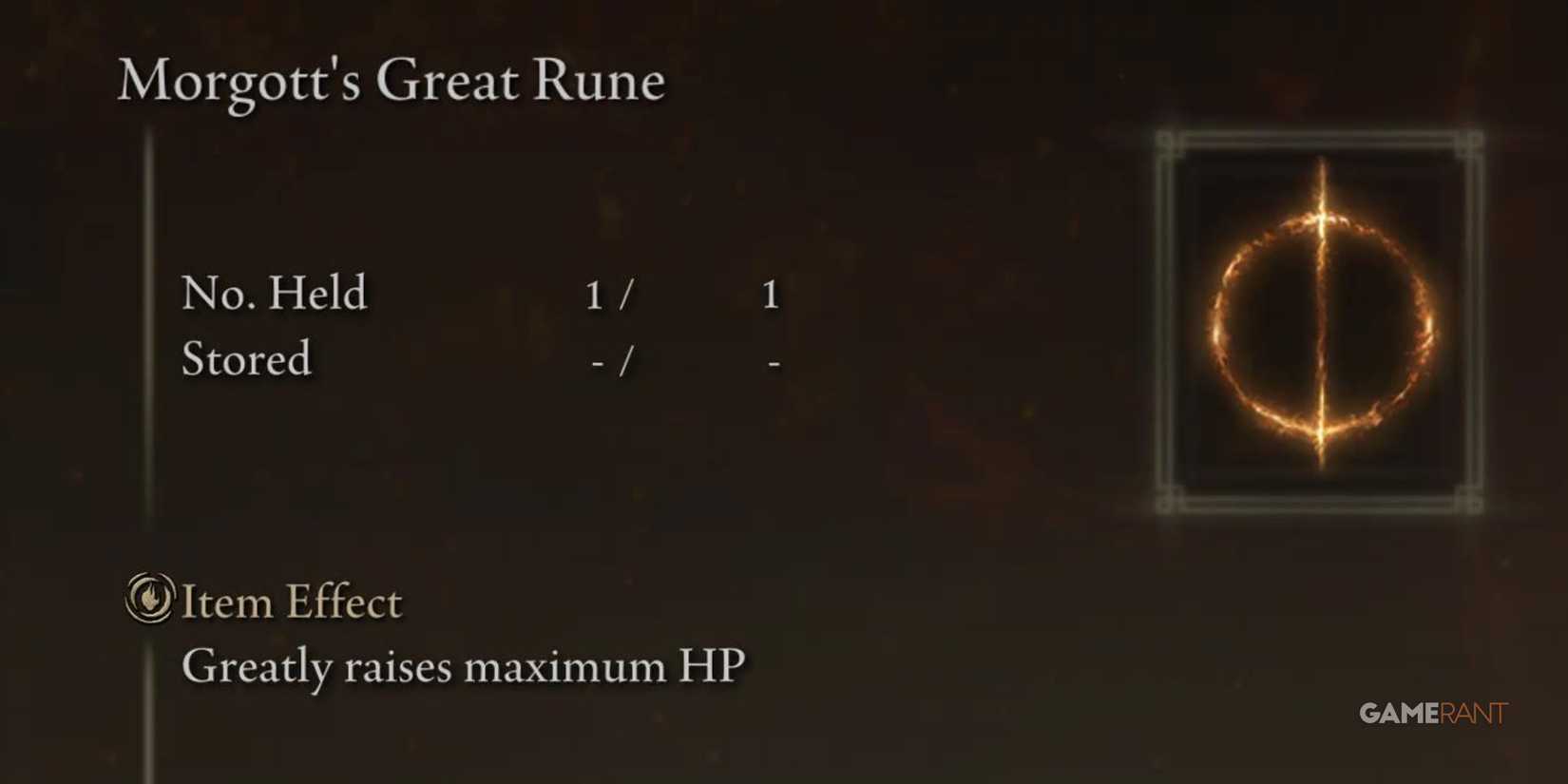 Elden Ring Morgott's Great Rune