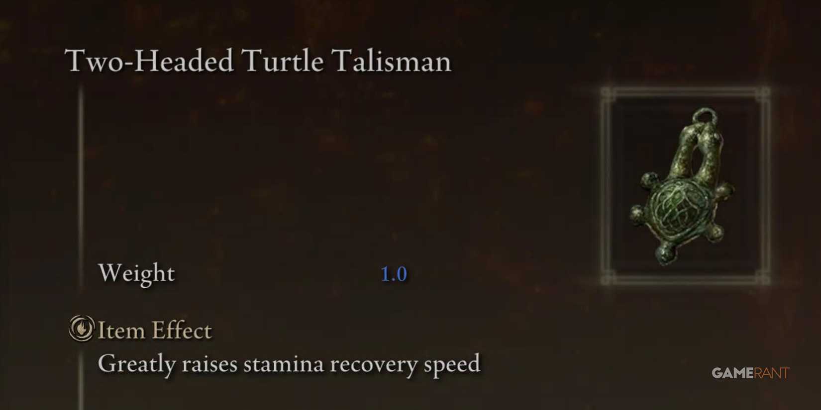 Elden Ring Shadow of the Erdtree Two-Headed Turtle Talisman