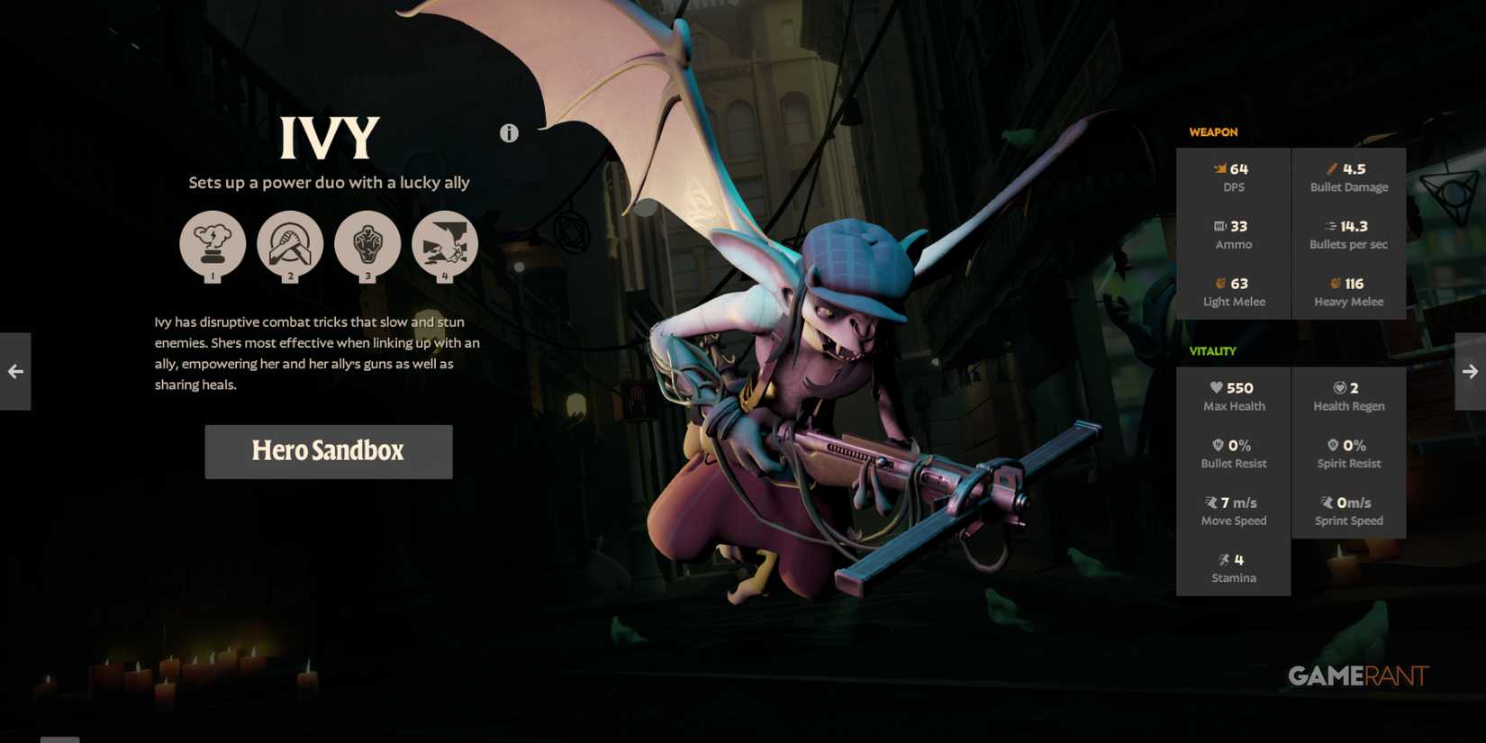Ivy, one of Deadlock's best heroes, empowers allies and stuns enemies with aerial skills
