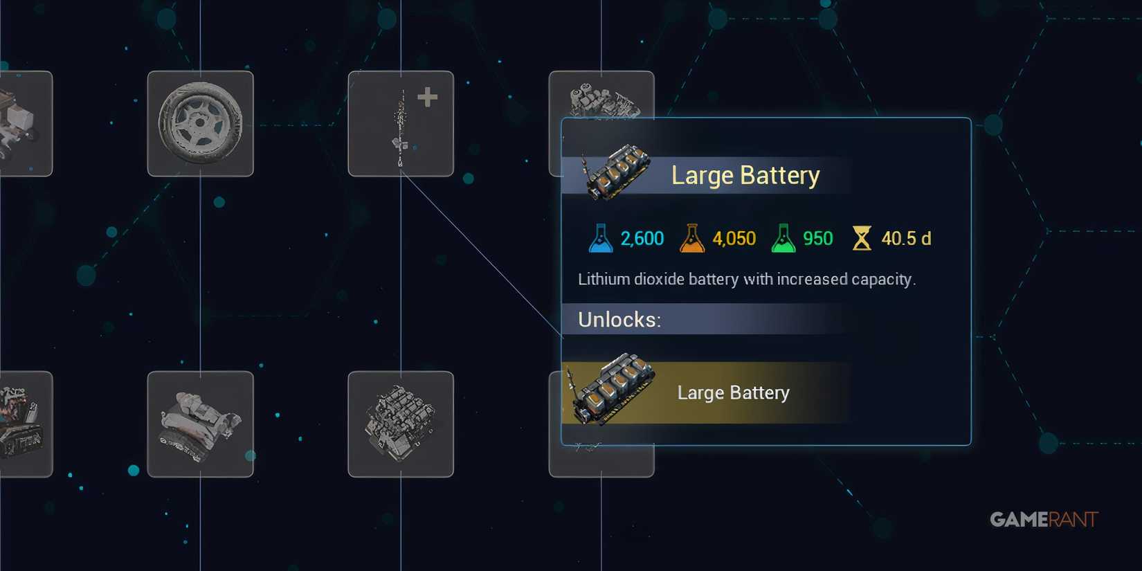 Tech Tree Large Battery The Most Important Technology To Research First In The Crust