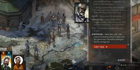 A screenshot showing the Mercenary Tribunal from Disco Elysium.