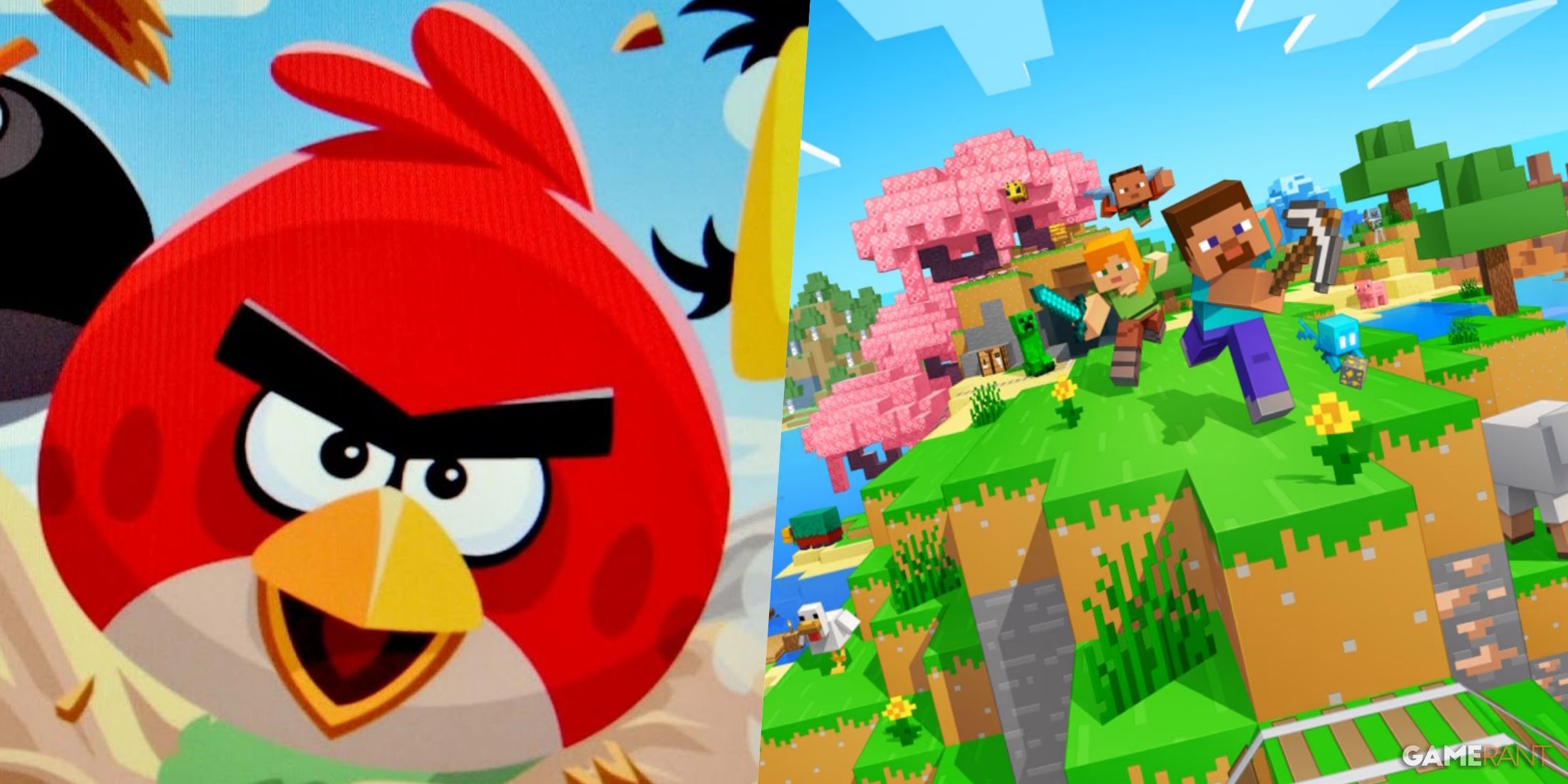 Умный поклонник Minecraft использует новые вагонетки, чтобы воссоздать Angry Birds