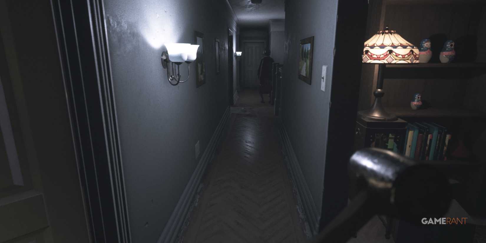  9 Horror Games That Make You Feel Defenseless Character spots a ghost in the hallway