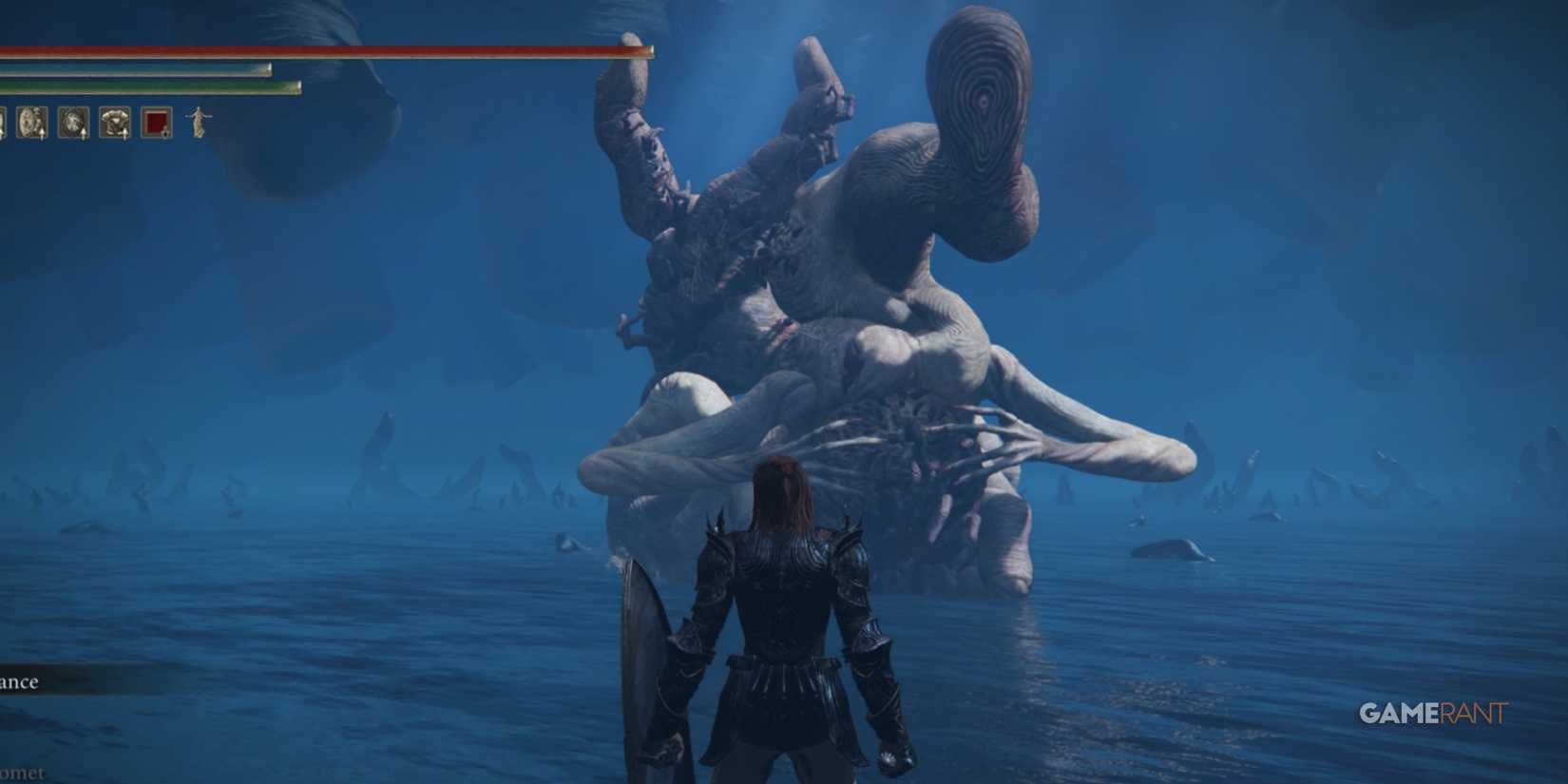Elden Ring: Shadow of the Erdtree – Most Powerful Bosses, According To The Lore PLayer stands before Metyr in a underground lake