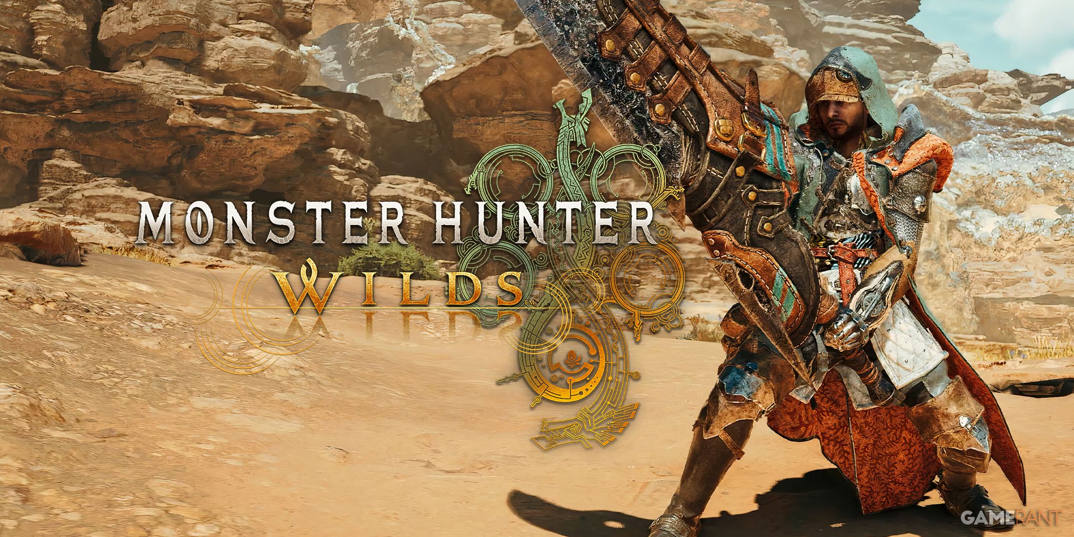 Monster Hunter Wilds logo with hunter