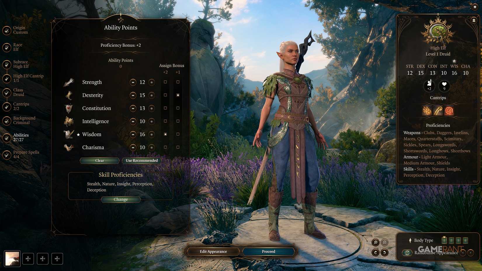 moon druid ability scores bg3