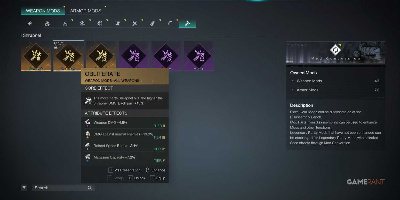 Obliterate Is A Good Shrapnel Mod In Once Human