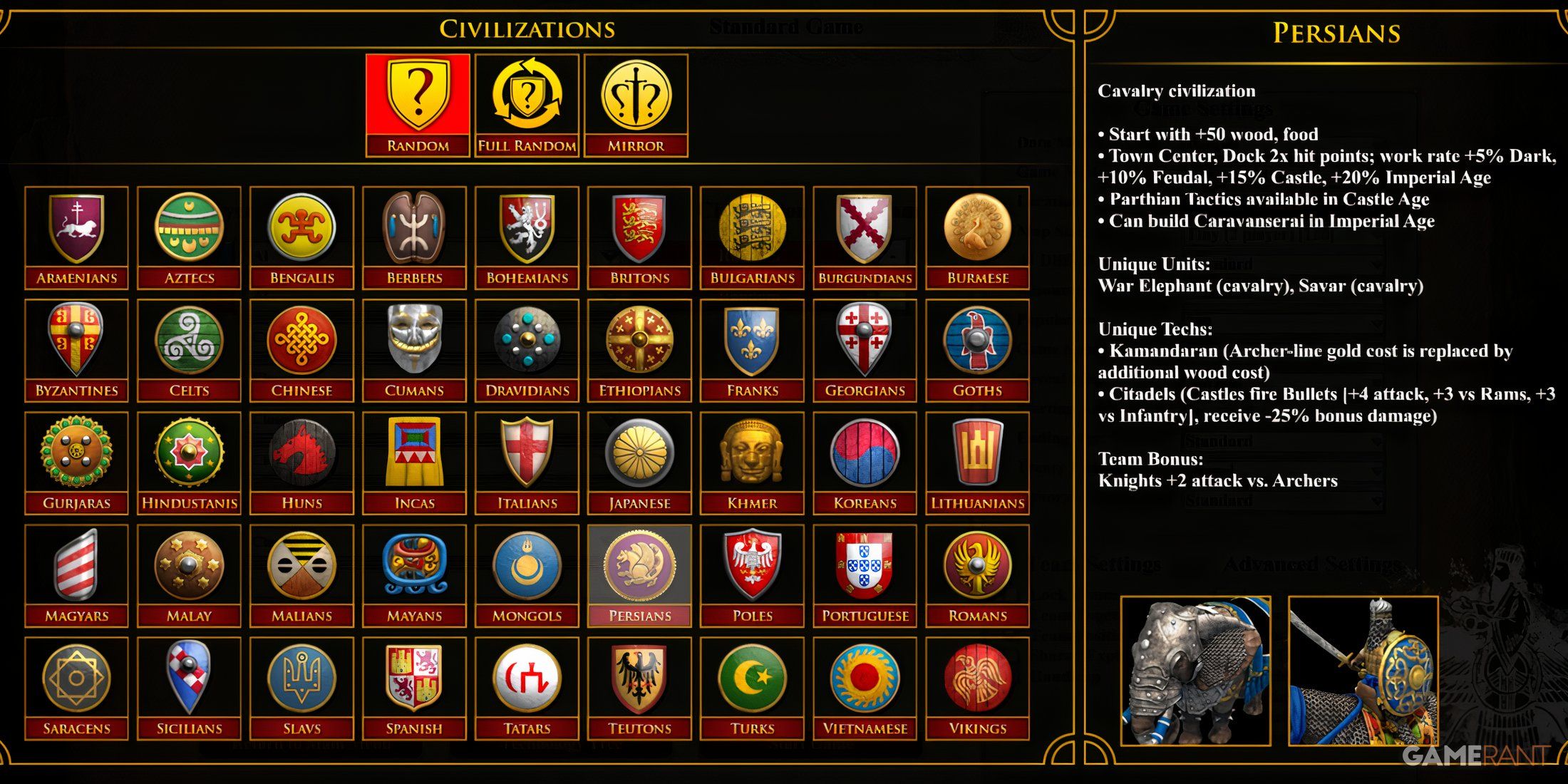 Best Cavalry Civilizations In Age Of Empires 2: Definitive Edition