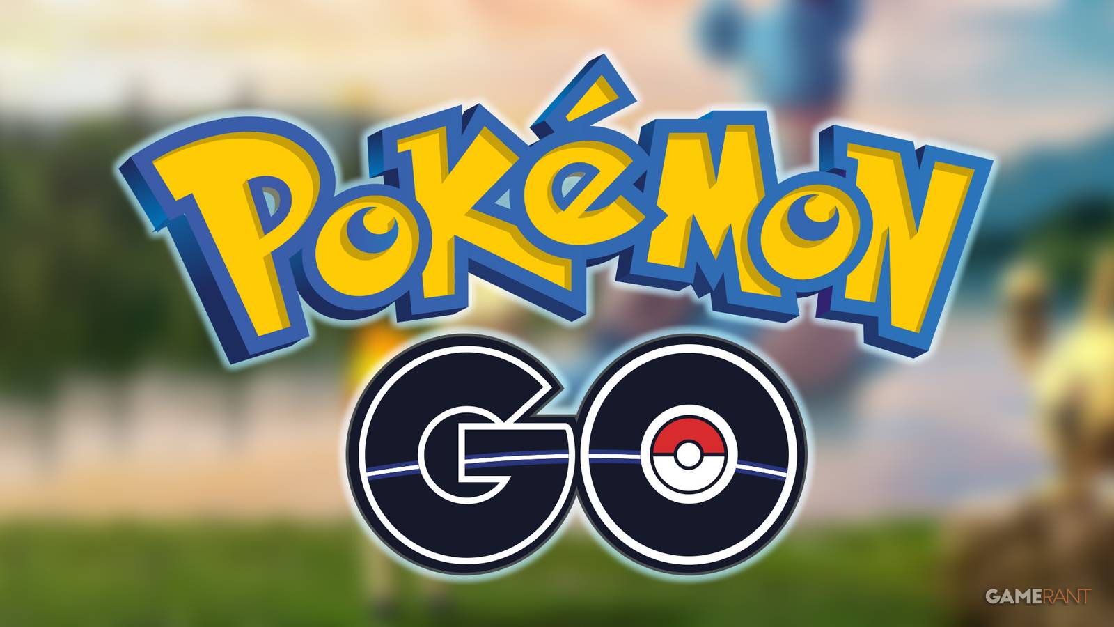 Pokemon GO glowing logo over blurred Lapras Ponyta Elekid key art