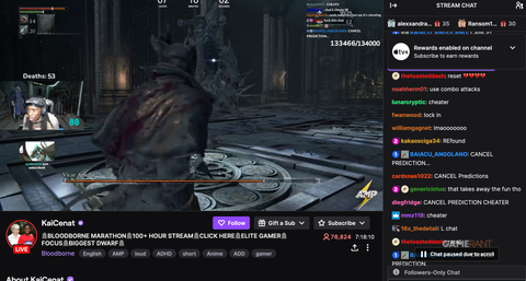 kai cenat bloodborne marathon stream