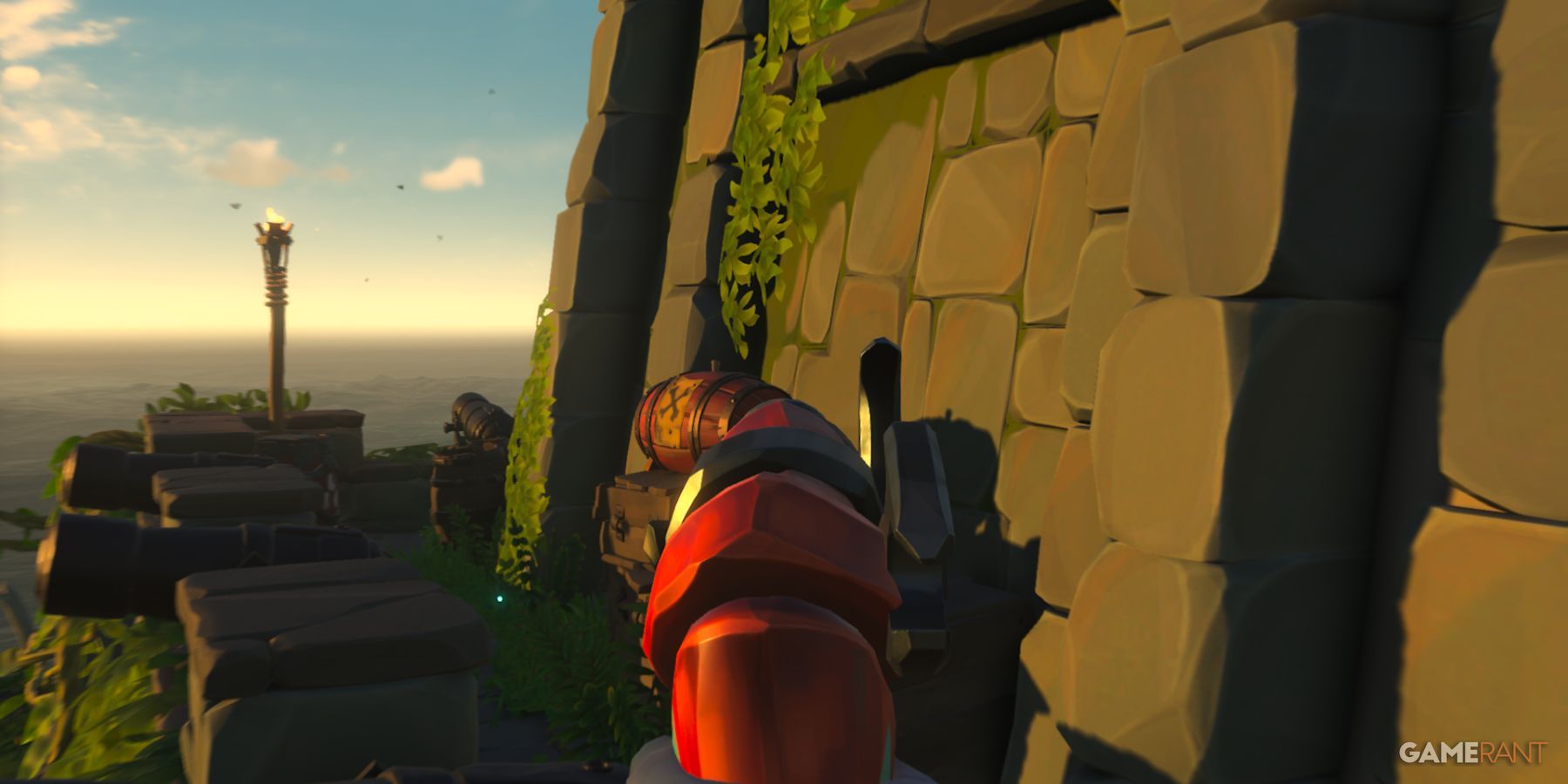 sea of thieves shooting explosive barrel