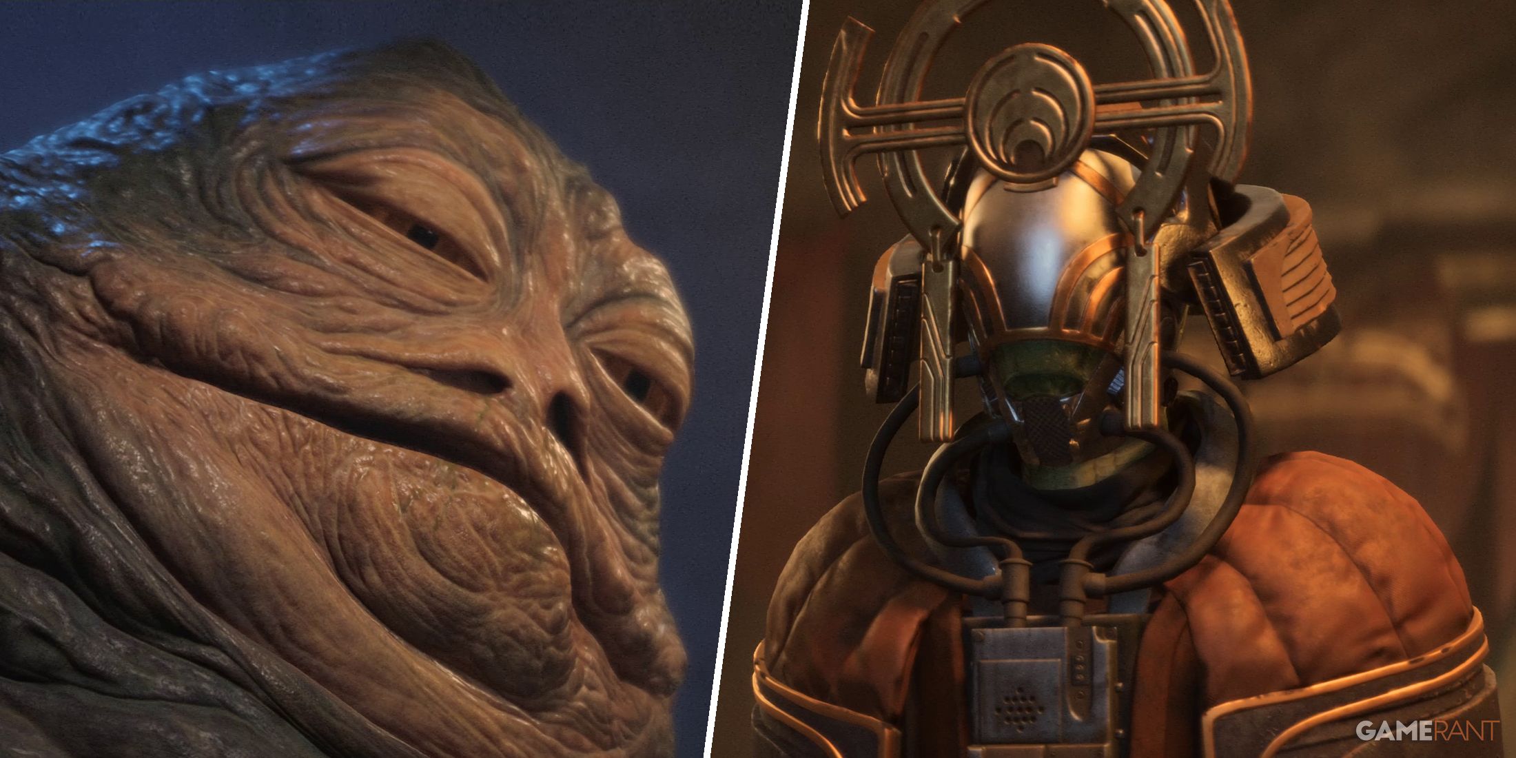 Jabba the Hutt and the Ashiga Clan Queen in Star Wars Outlaws