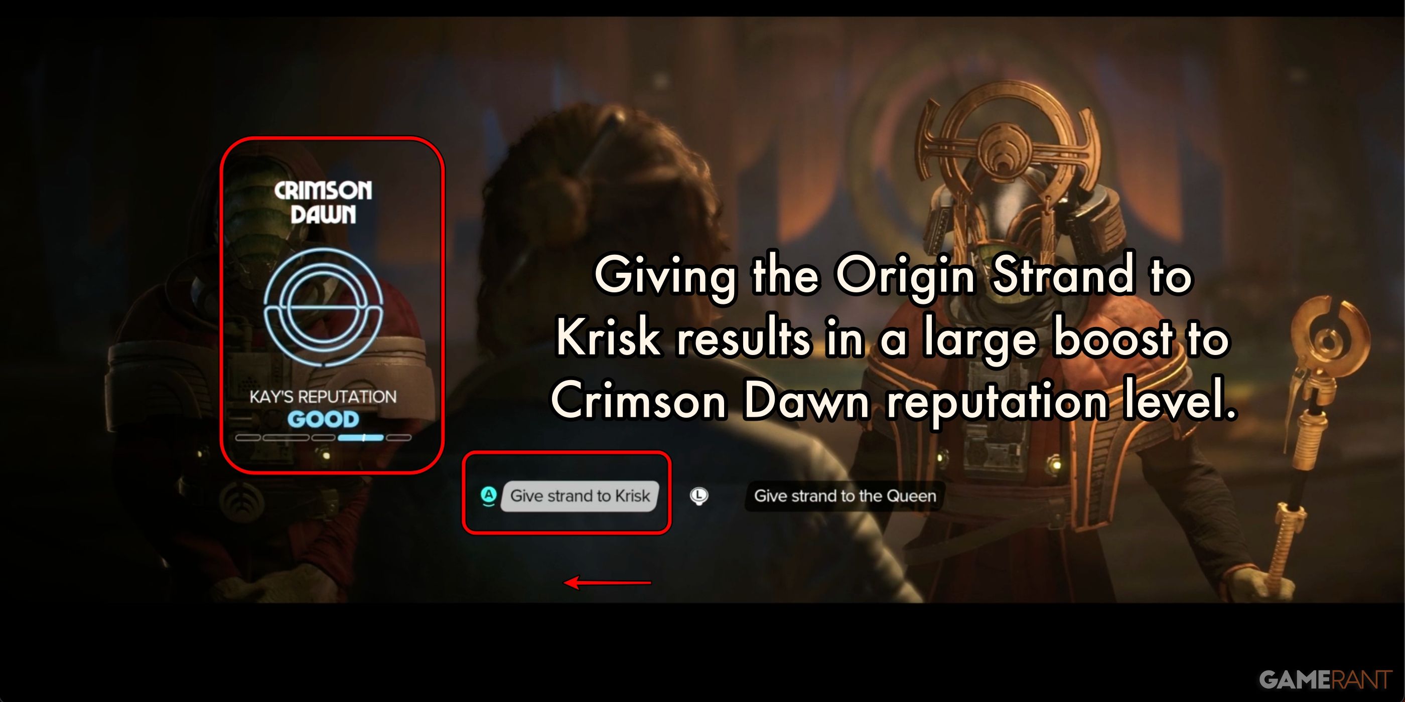 Should I Give the Strand to the Queen or Krisk in Star Wars Outlaws?