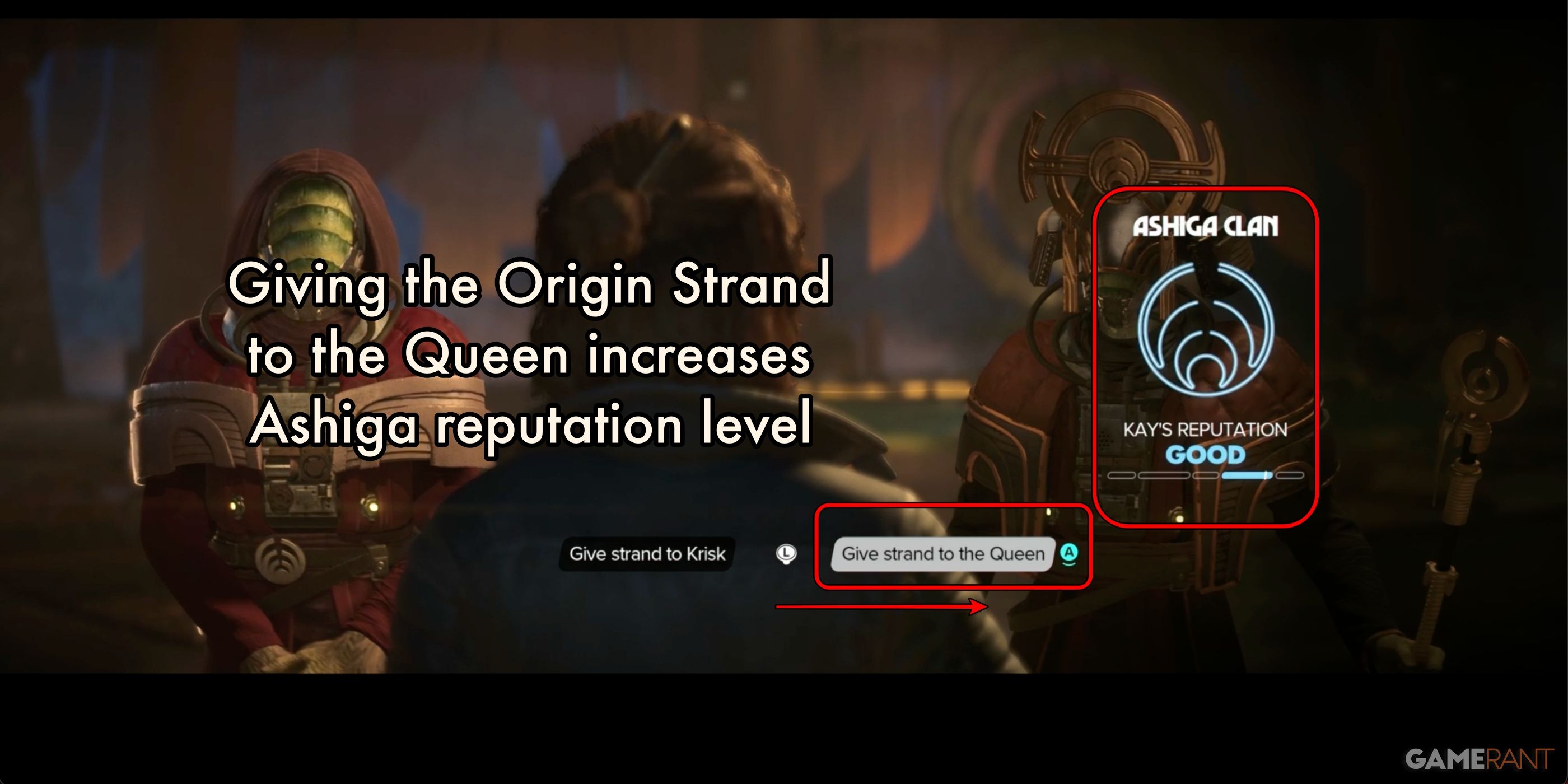 Should I Give the Strand to the Queen or Krisk in Star Wars Outlaws?