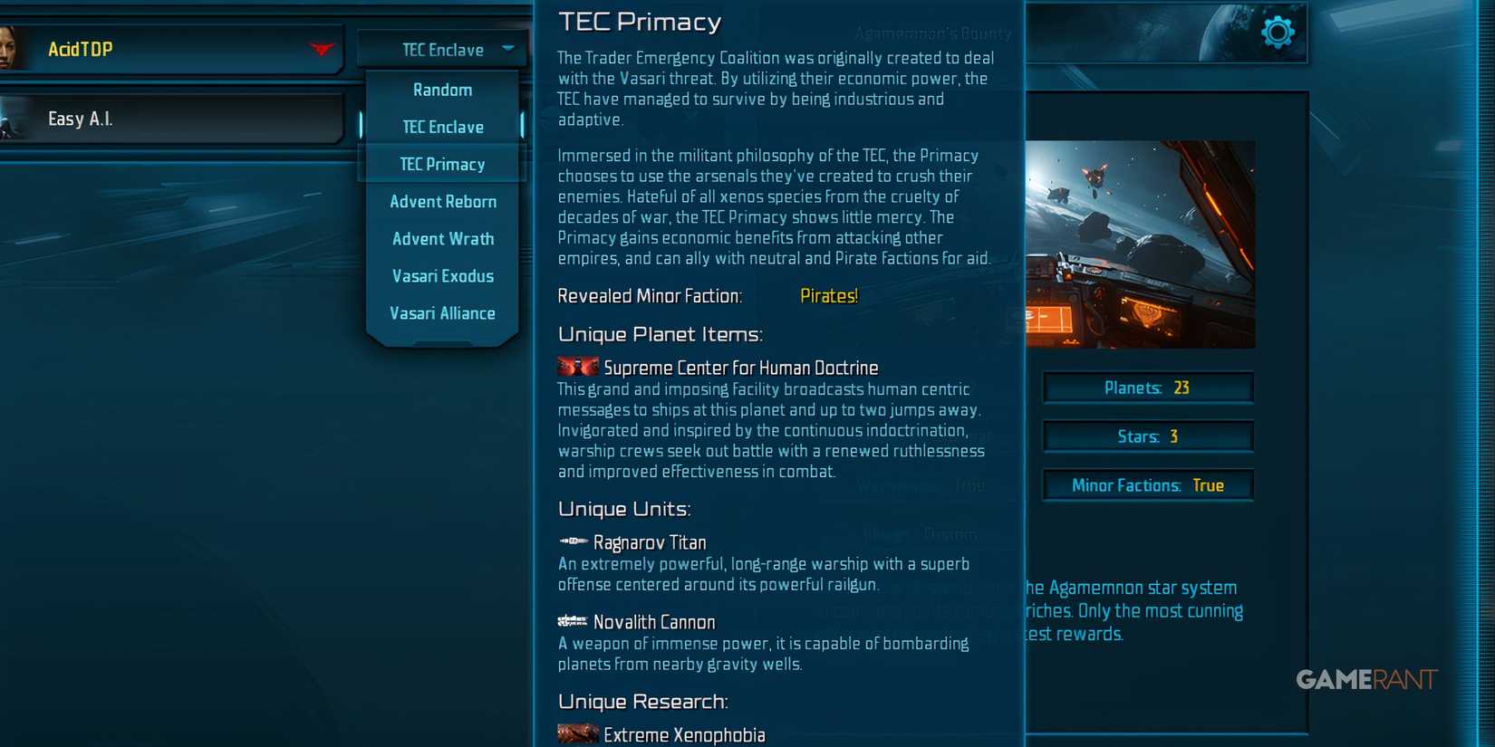 TEC Primacy Is A PLayable Faction In Sins Of A Solar Empire 2