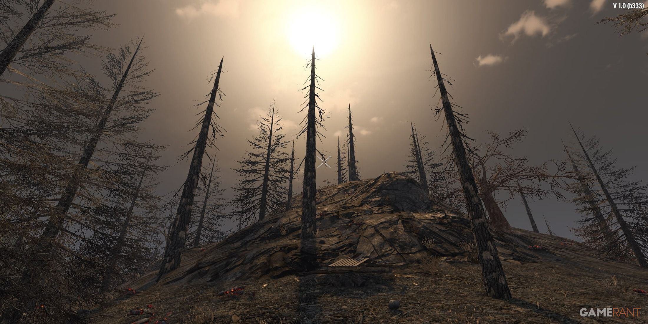 Trees in the Burnt Forest biome in 7 Days To Die