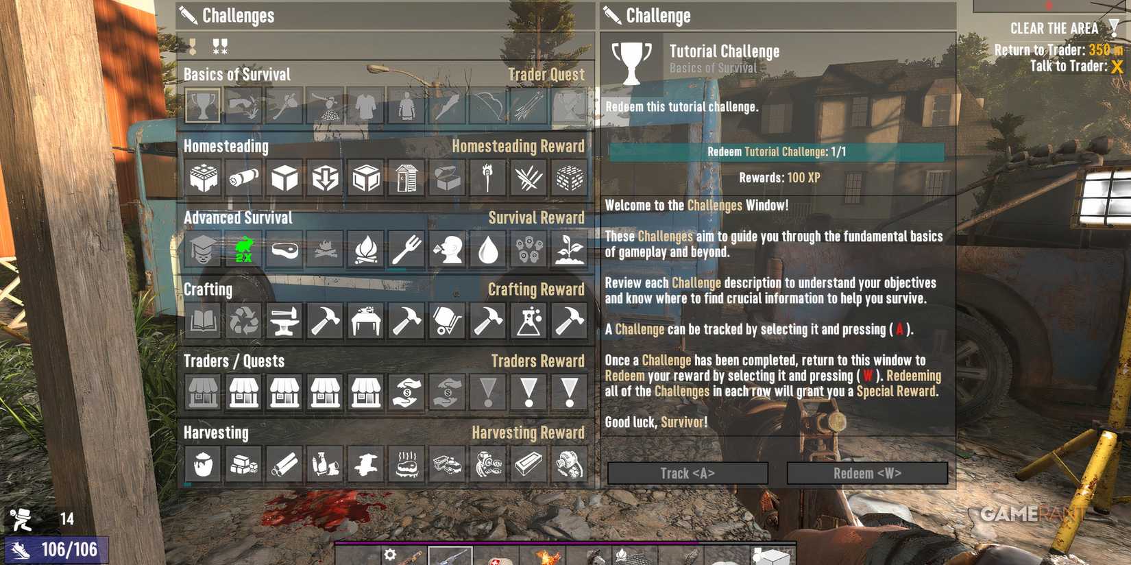 Tutorial Challenges Are Easy To Complete In 7 Days To Die