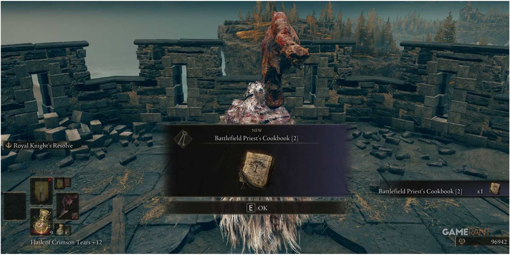 Elden Ring - Shadow of the Erdtree - Fort of Reprimand - Battlefield Priest's Cookbook