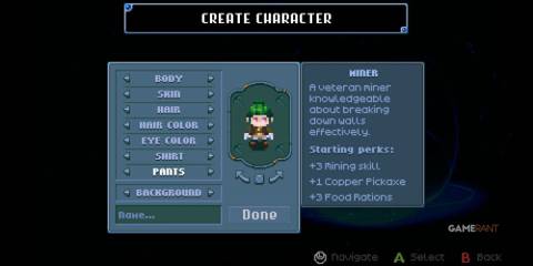 A character in Core Keeper with the Miner background