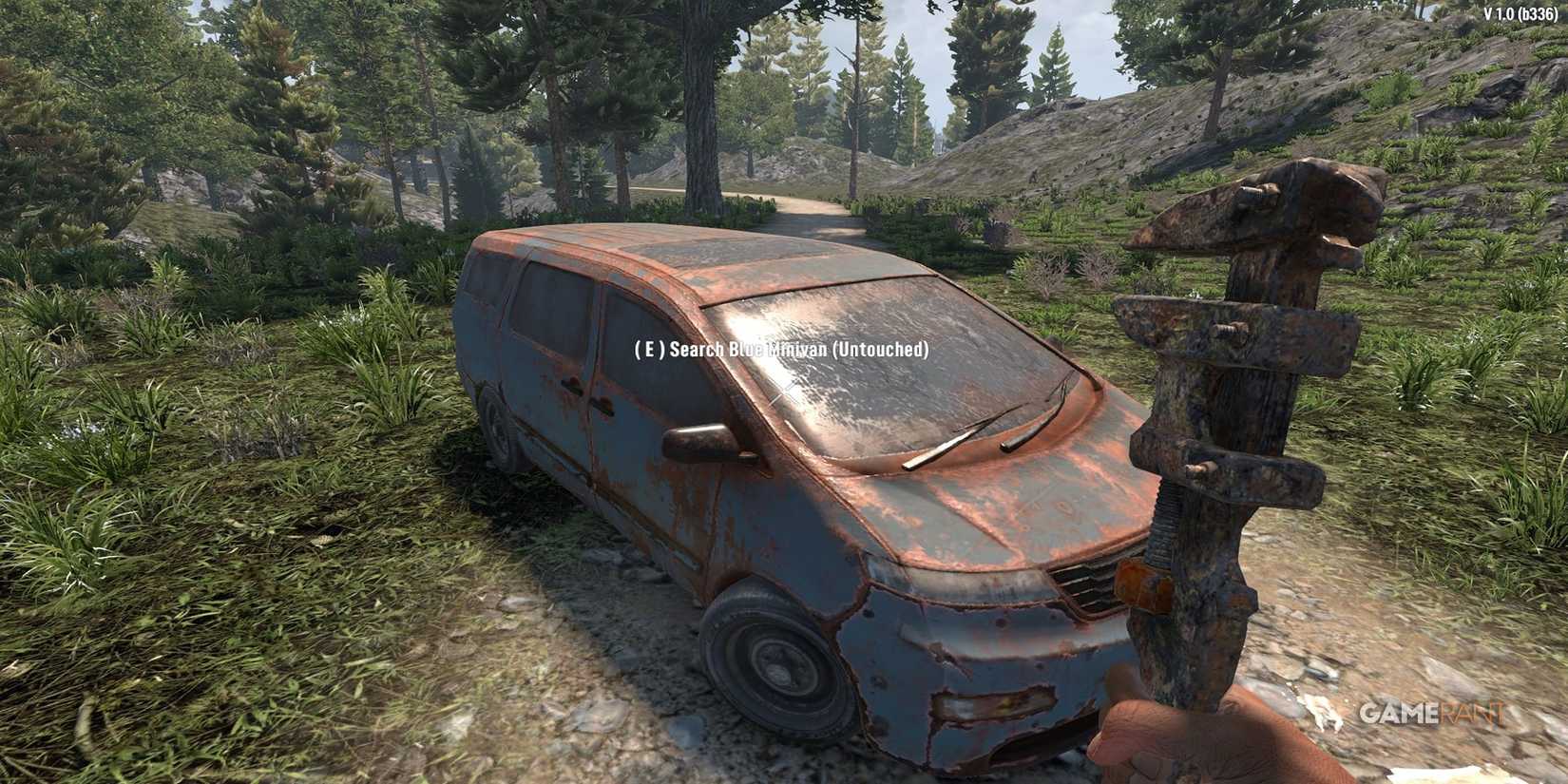 Using A Wrench On A Car In 7 Days To Die