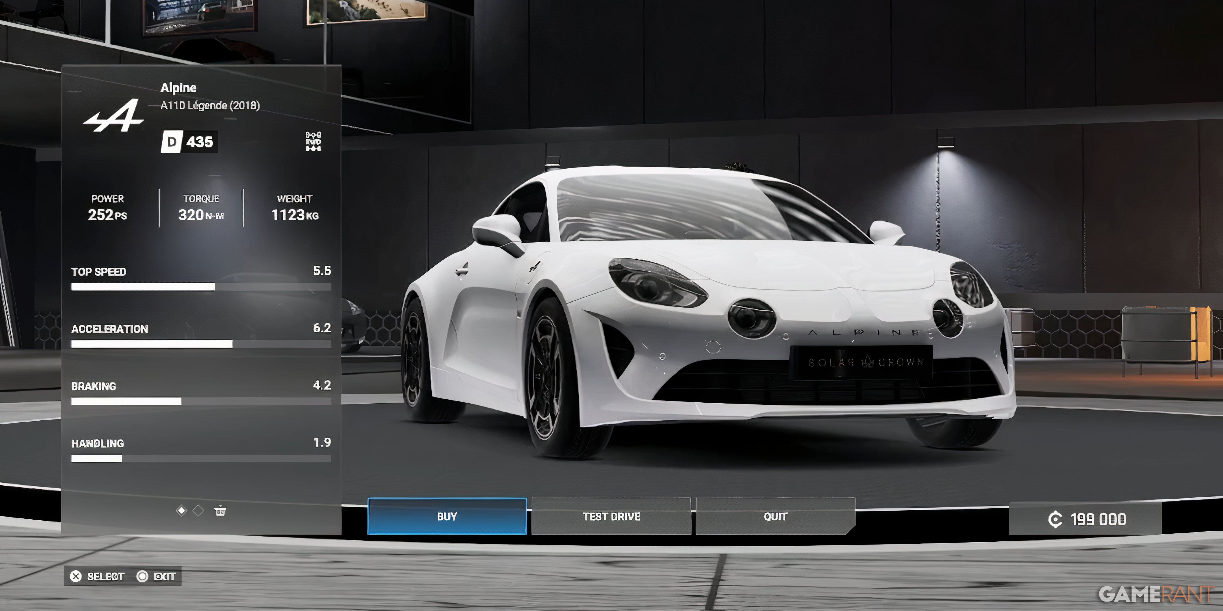 2 Alpine A110 Legende game Test Drive Unlimited Starter Car