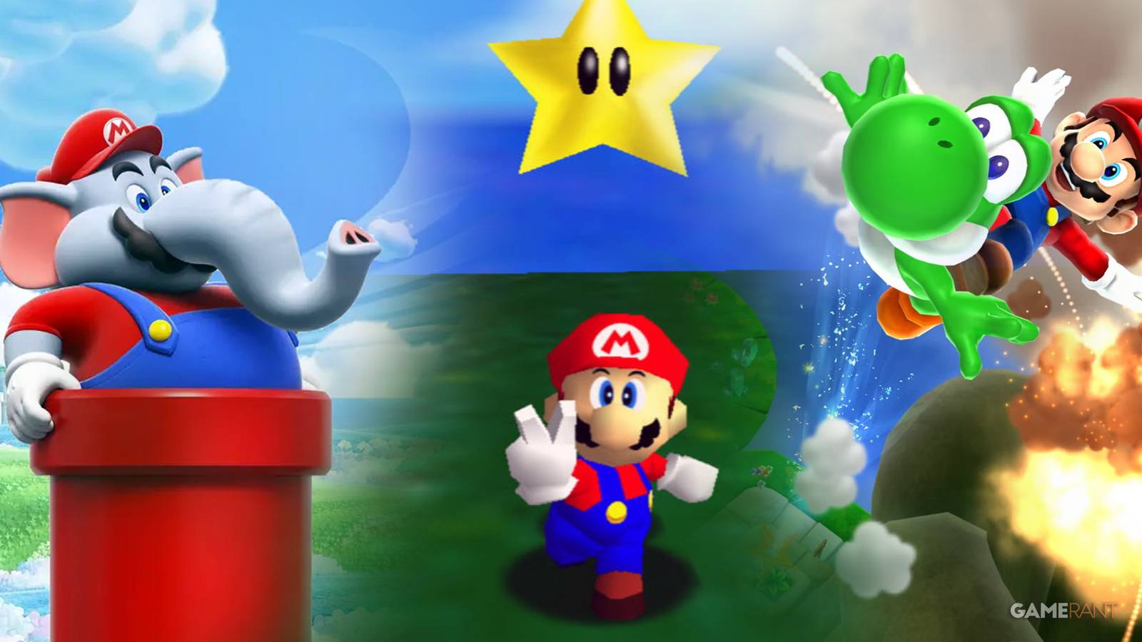 Super Mario Bros. Wonder, Super Mario 64, Super Mario Galaxy 2