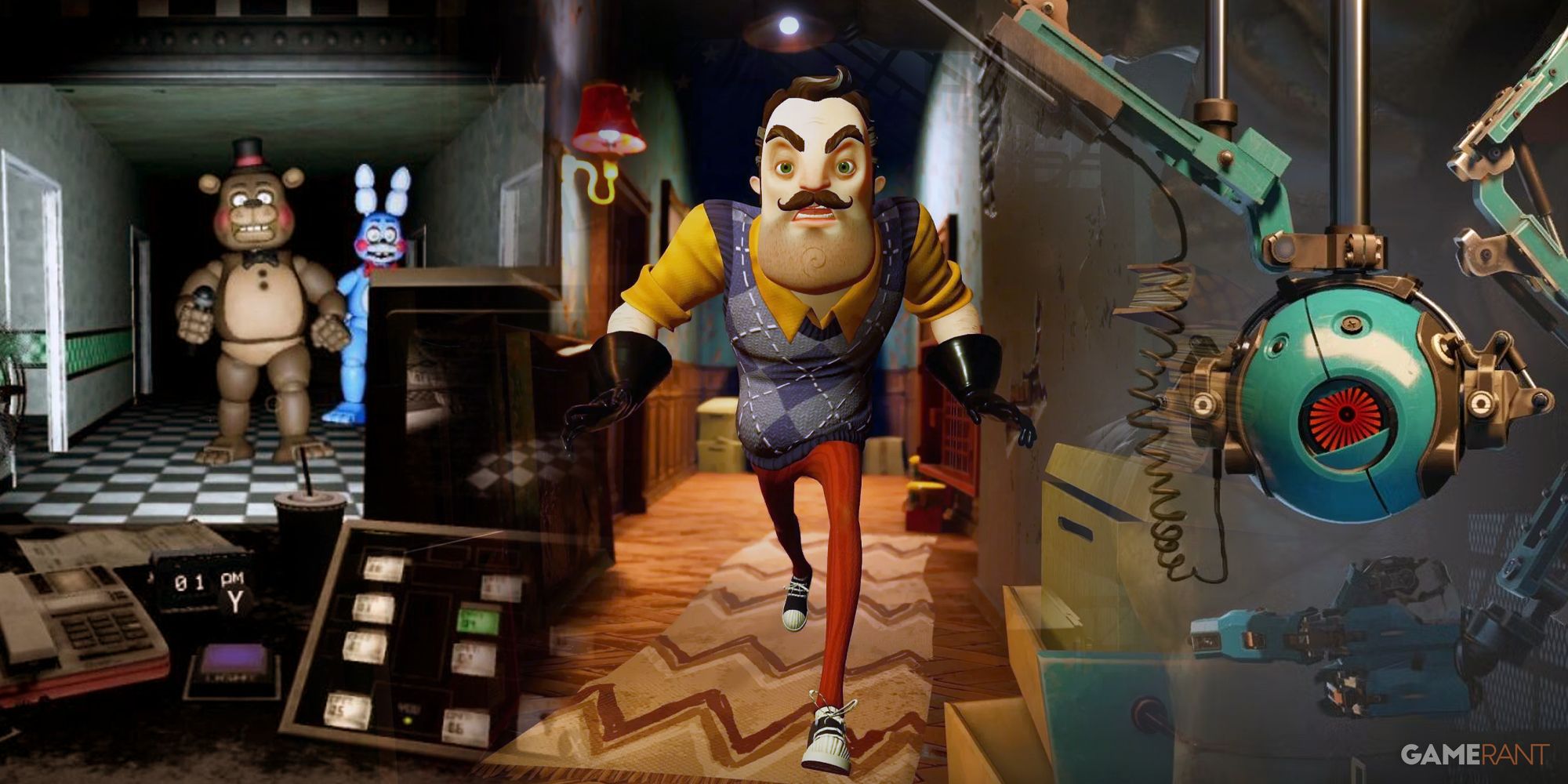 Five Nights At Freddy’s, Hello, Neighbor, Aperture Desk Job